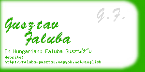 gusztav faluba business card